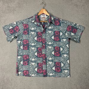 Reyn Spooner Shirt Mens XL Commemorative Classic Hawaiian Resortwear Button Up
